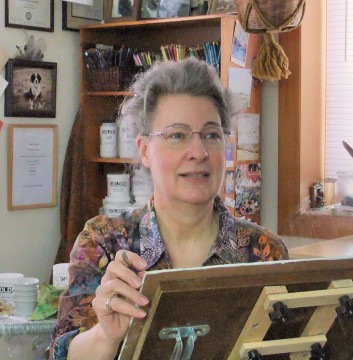 portrait of Jane Evans in studio